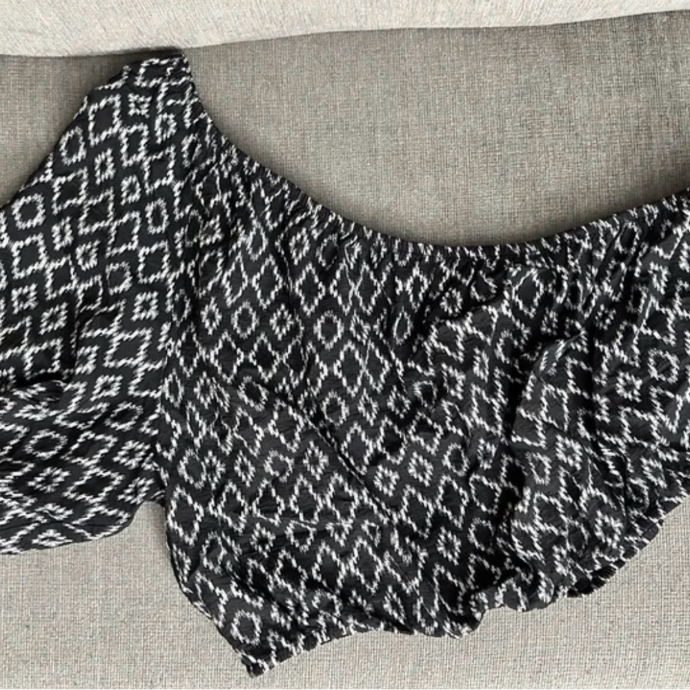 Banana Republic Black and White Asymmetrical Top